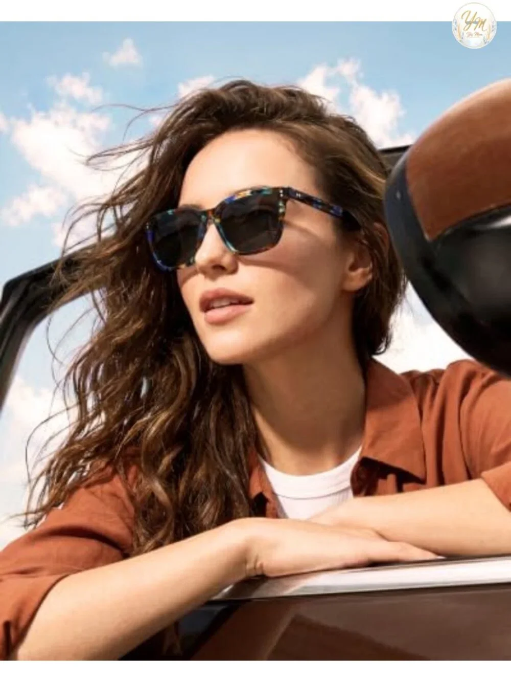 Handcrafted Acetate Square Sunglasses for Women UV400 Polarized Shatterproof
